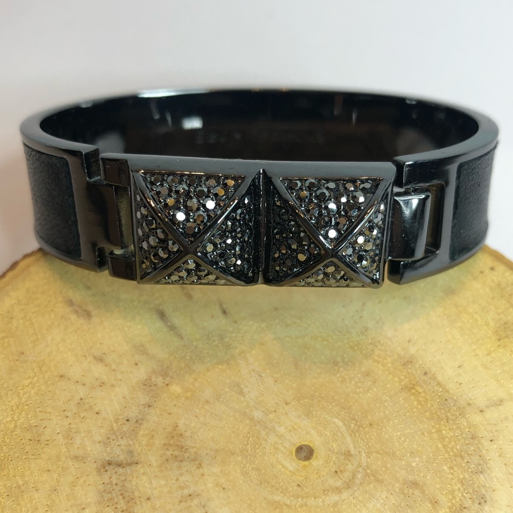 Michael Kors black pyramid stud bracelet
